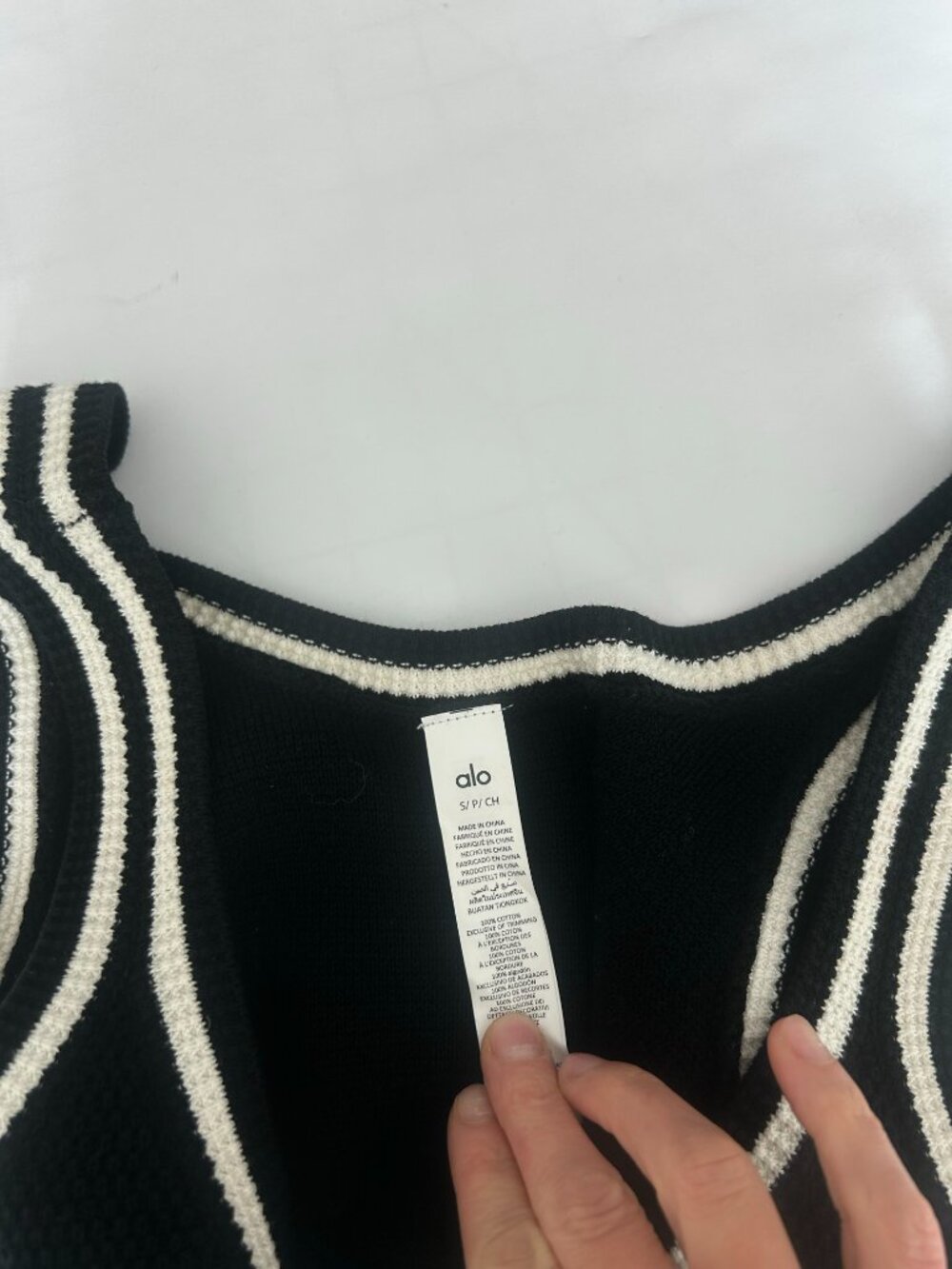 ALO - Tennis Club Sweater Knit Dress - Size: Small / Color: Black & White - Picture 6 of 6